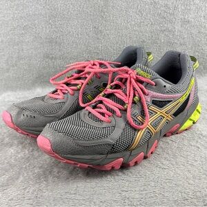 Asics Gel-Sonoma 2 Gray, Pink, and Green Running Trail Shoes Women’s Sz 11